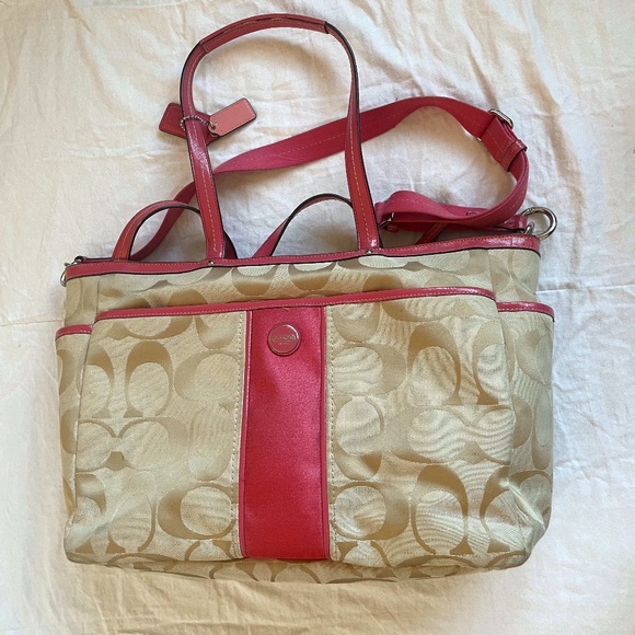 Coach Canvas Diaper Bag - Picture 1 of 1